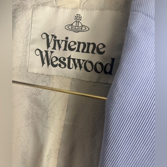 Vivienne Westwood - Oversized Double-Breasted Pinstriped Cotton-blend Blazer 42 - Picture 5 of 11